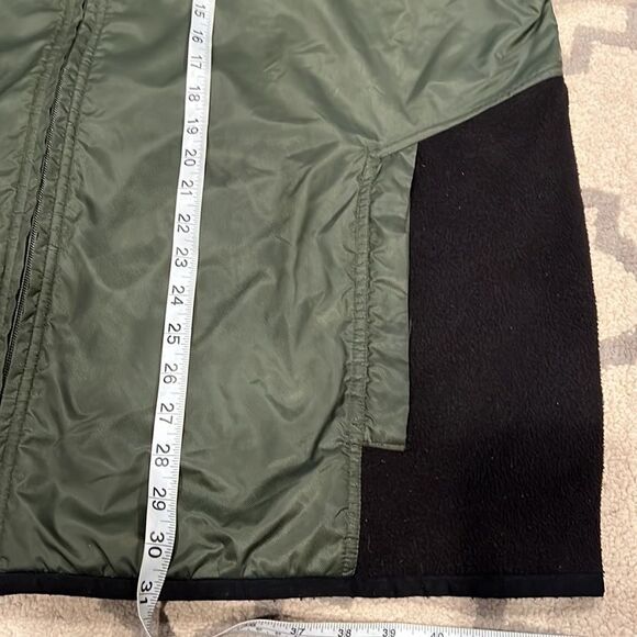 VTG 90s Nike Fleece lined with fleece sleeves army green jacket size L in EUC - Picture 8 of 10